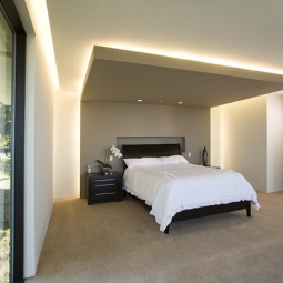 потолок в спальне с подсветкой фото