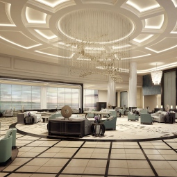 Стильный интерьер холла в отеле Radisson Blu Hotel Wuhan (Китай)